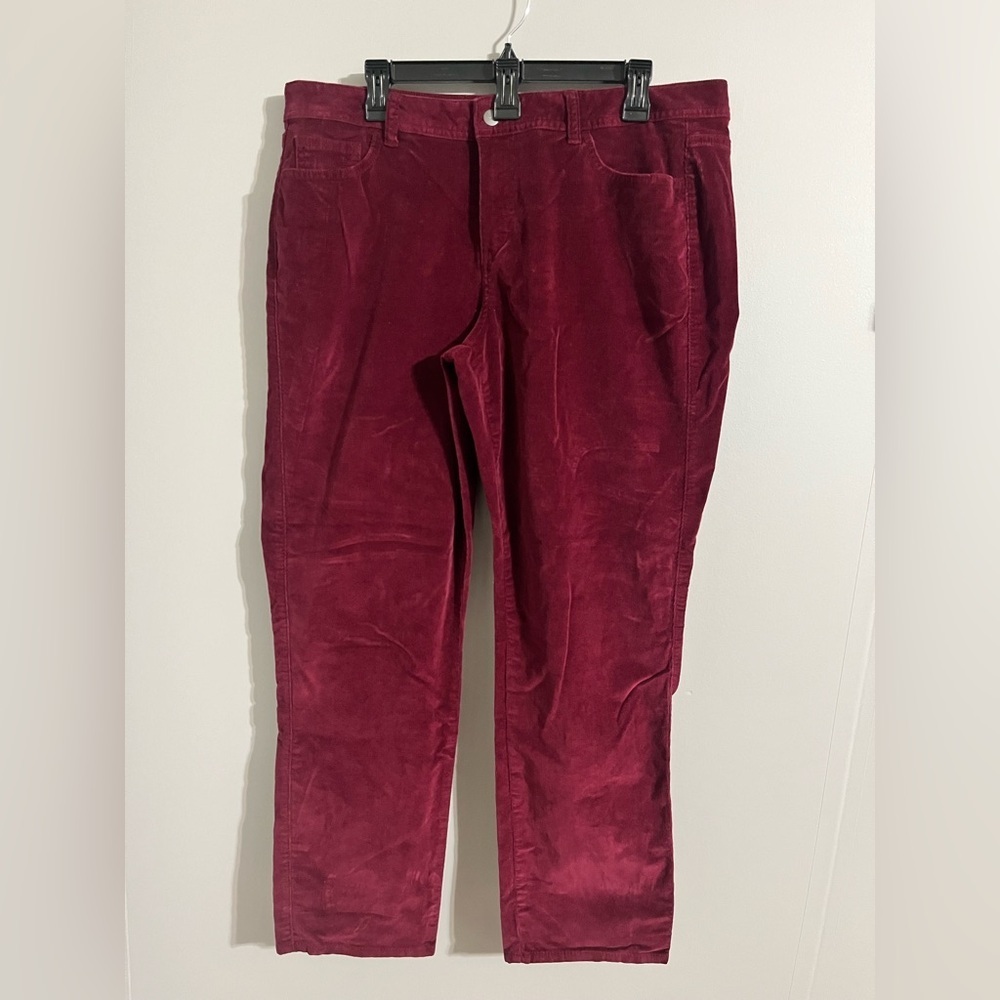 Lane Bryant Burgundy Maroon Corduroy Pants